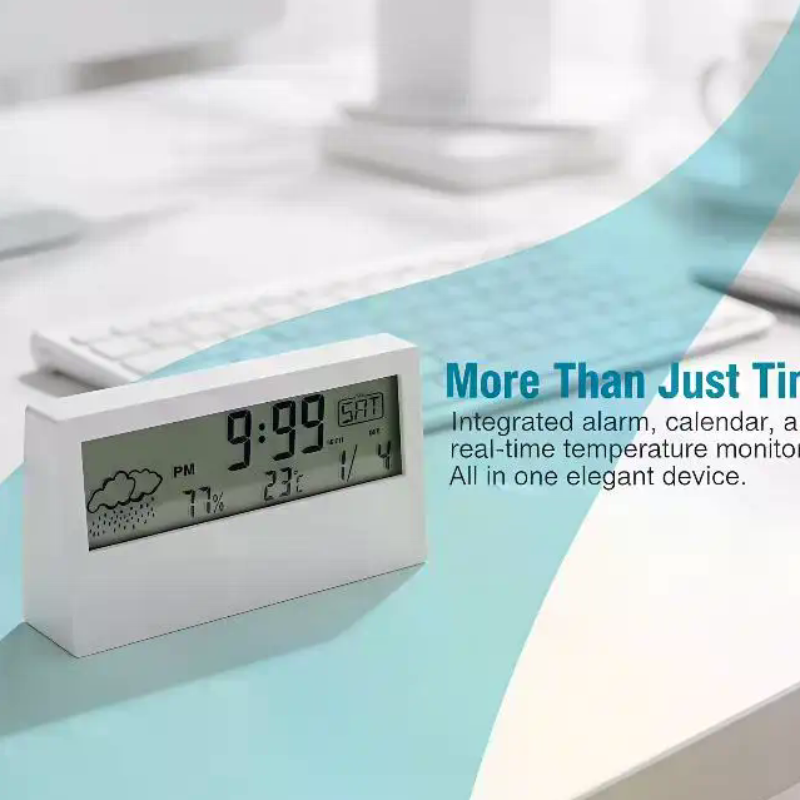 Weather Station Indoor - Jam Termo Higrometer Elektronik 3 in