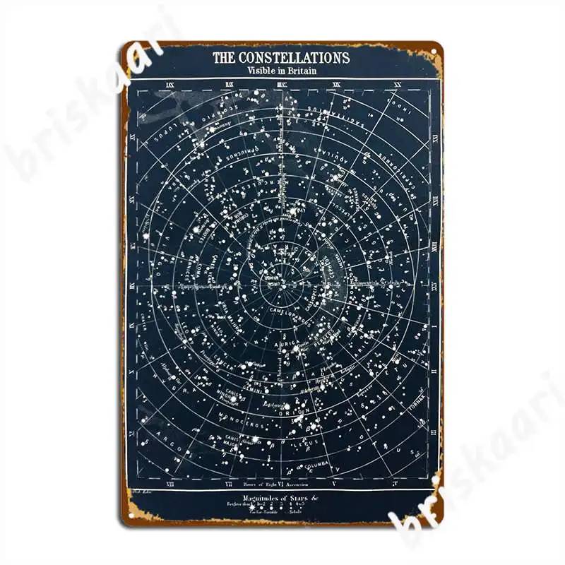 Star Map Poster - Poster Peta Rasi Bintang Antik Circa