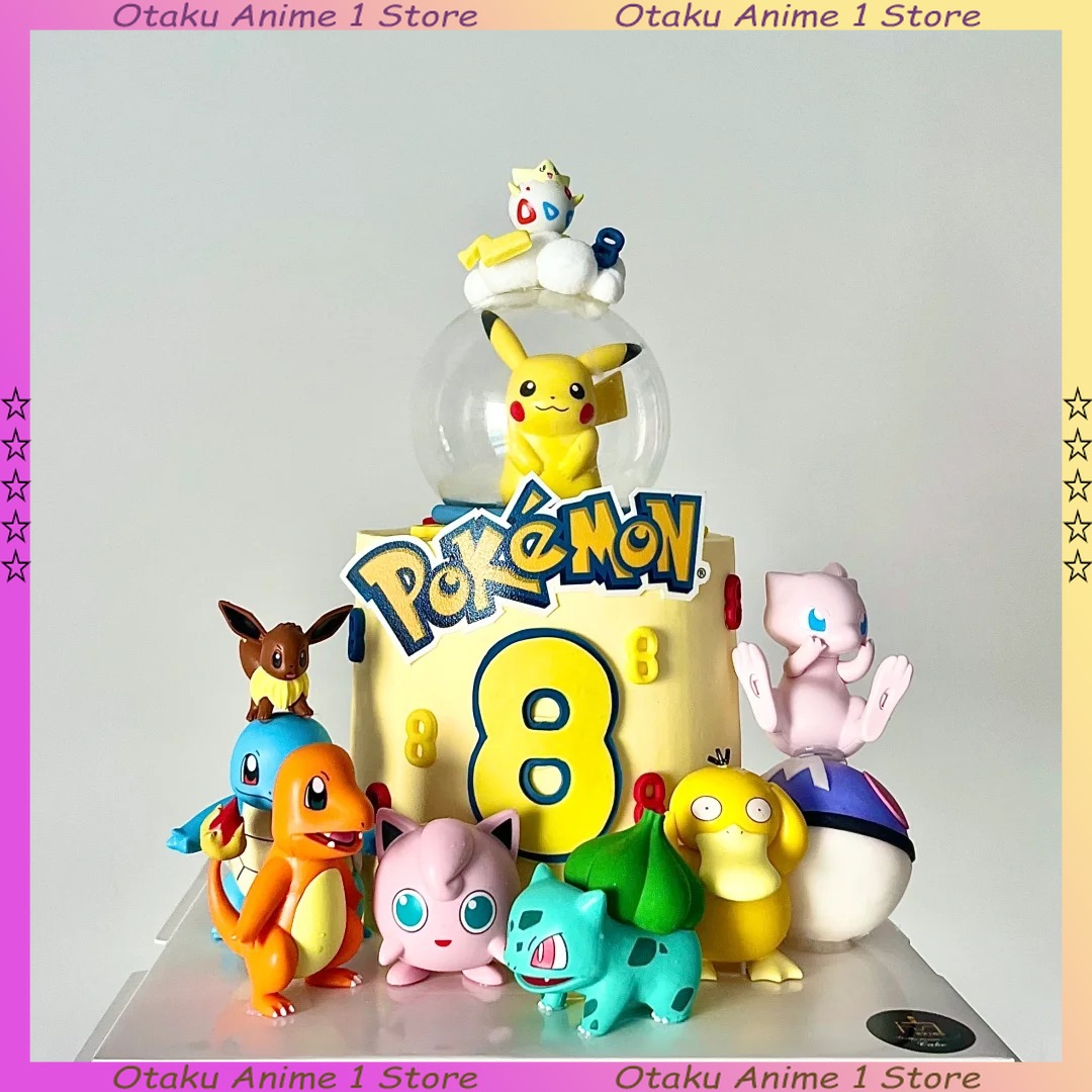 Science Of Happiness - 13 Buah/Set Dekorasi Puncak Kue Pikachu