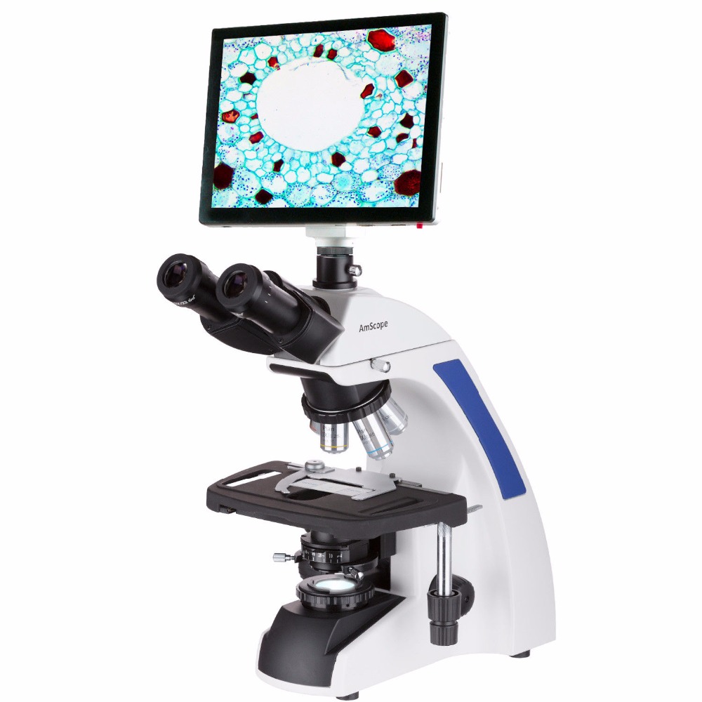 Amscope Microscope Compound 40X-1000X - Mikroskop Trinokuler LED Koehler Seri AmScope