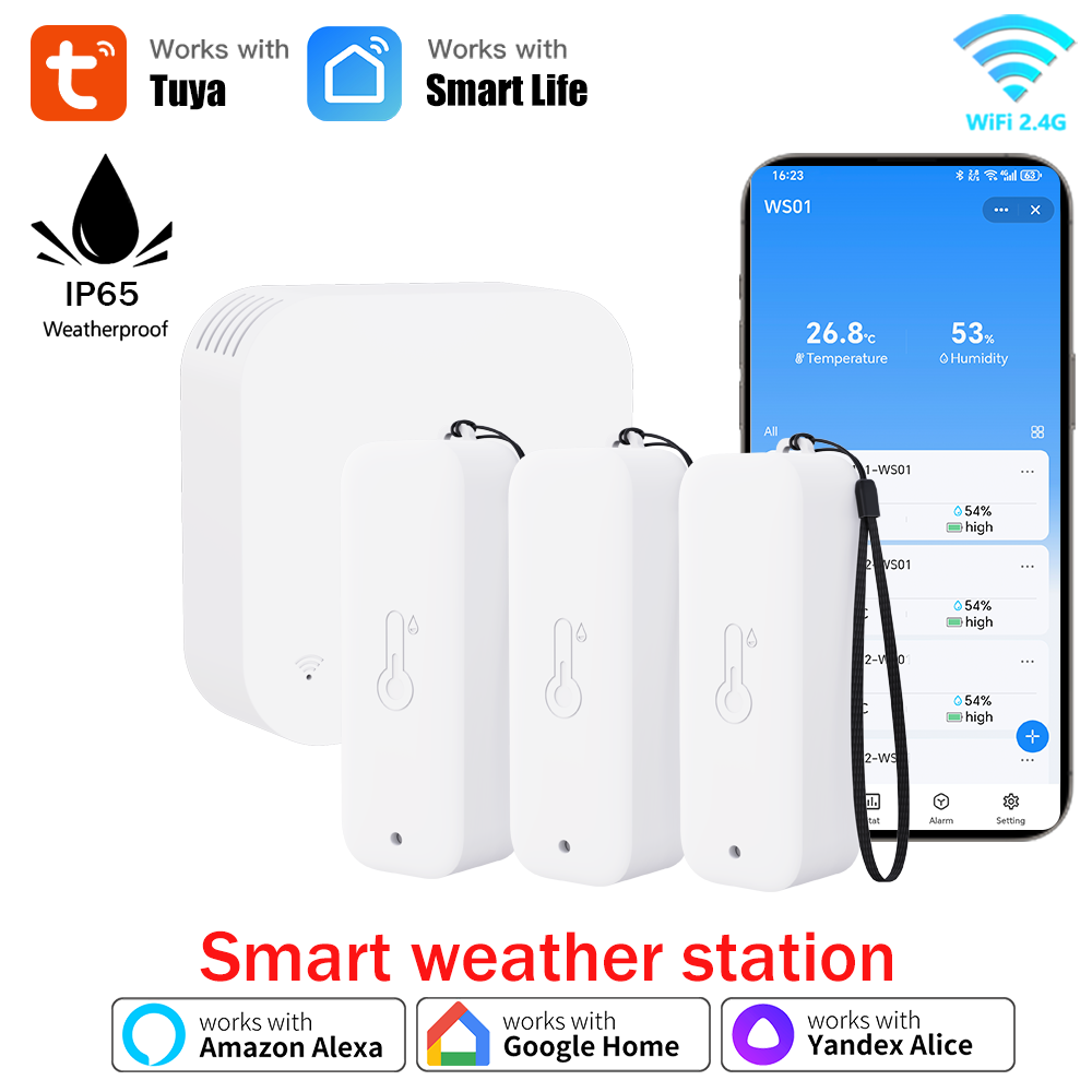 Weather Station Indoor - Stasiun Cuaca Pintar Tuya WIFI Sensor