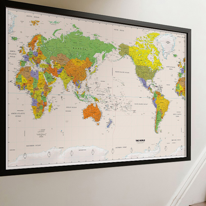 Star Map Poster - Peta Dinding, Poliester, Peta Dunia Tanpa
