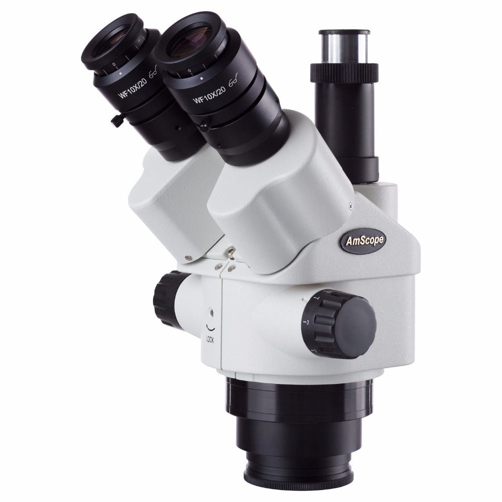 Amscope Microscope Stereo 7X-45X - AmScope 7X-45X Simul-Focal Trinocular Zoom Stereo