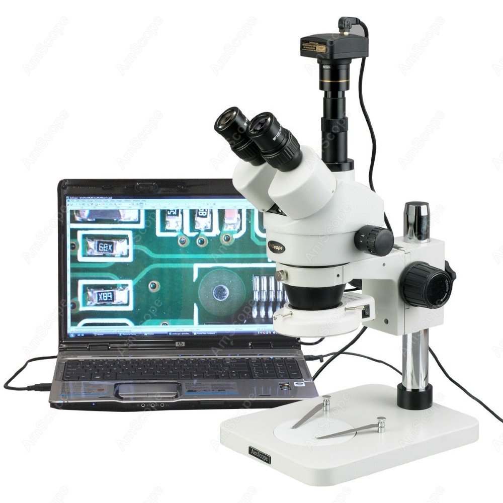 Amscope Microscope Stereo 7X-45X - Mikroskop Stereo Zoom Trinokuler AmScope 7X-45X