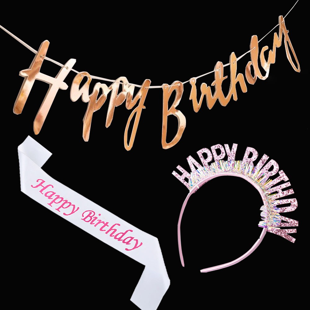 Set Happy Birthday Set Headban - Science Of Happiness ulasan dan harga