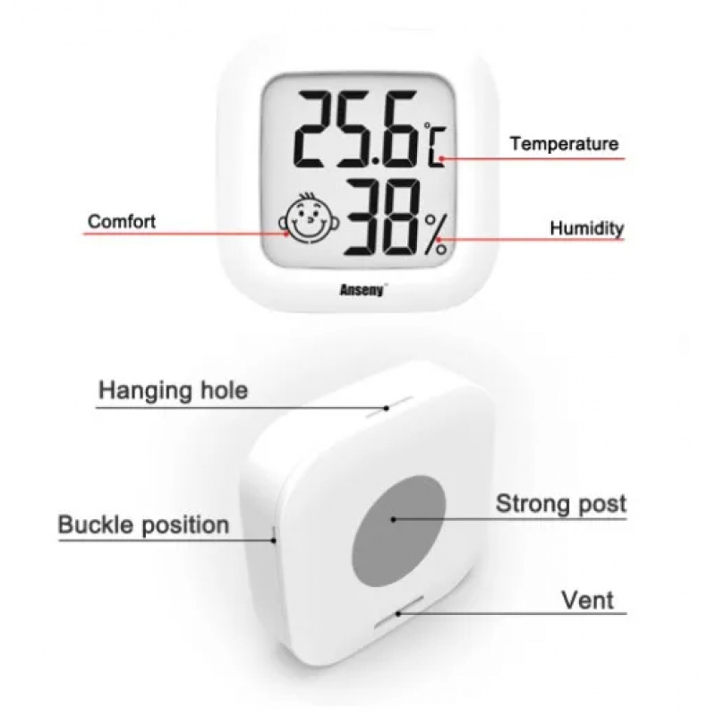 Termometer Digital LCD Higrome - Weather Station Indoor ulasan dan harga