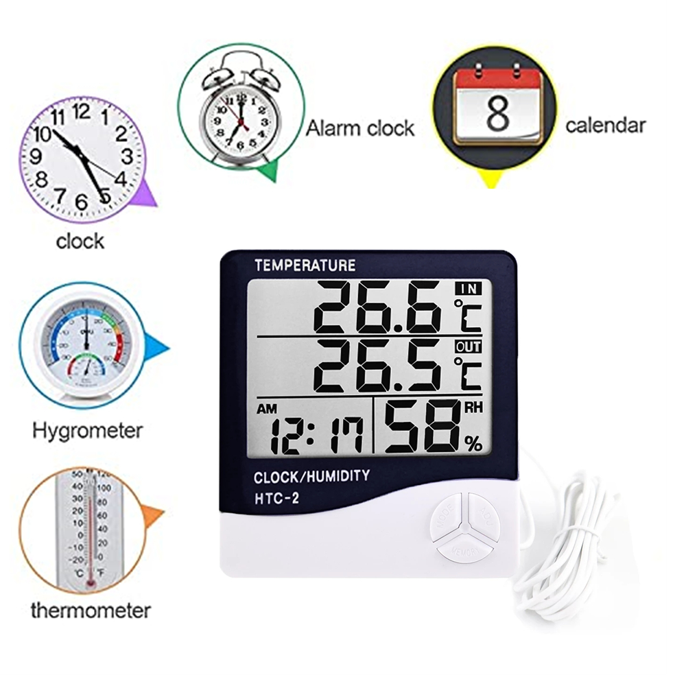 LCD BARU Elektronik Digital Su - Weather Station Indoor ulasan dan harga